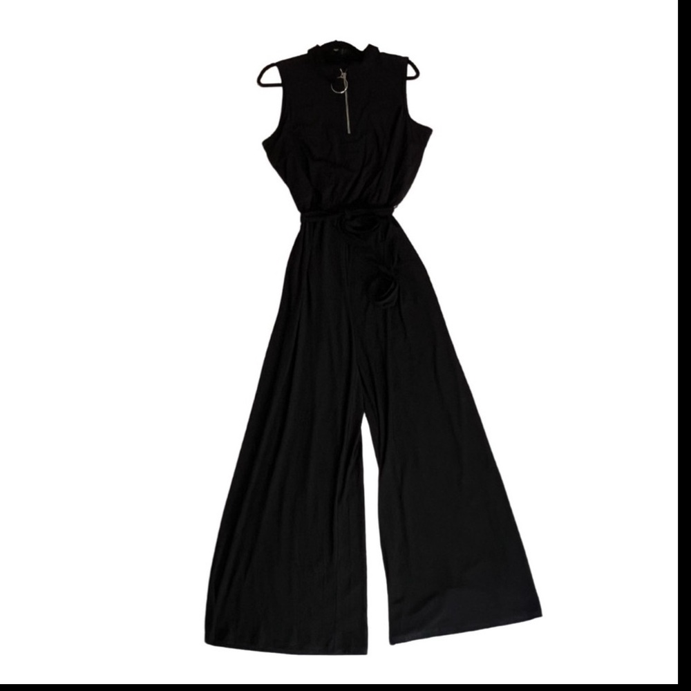 MSK Black Wide-Leg Jumpsuit – Size XL